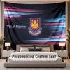 Benutzerdefinierter Name Text Wandteppich West Ham United Fußball Personalisiert Polyester Wandteppich Für Schlafzimmer Und Zimmer