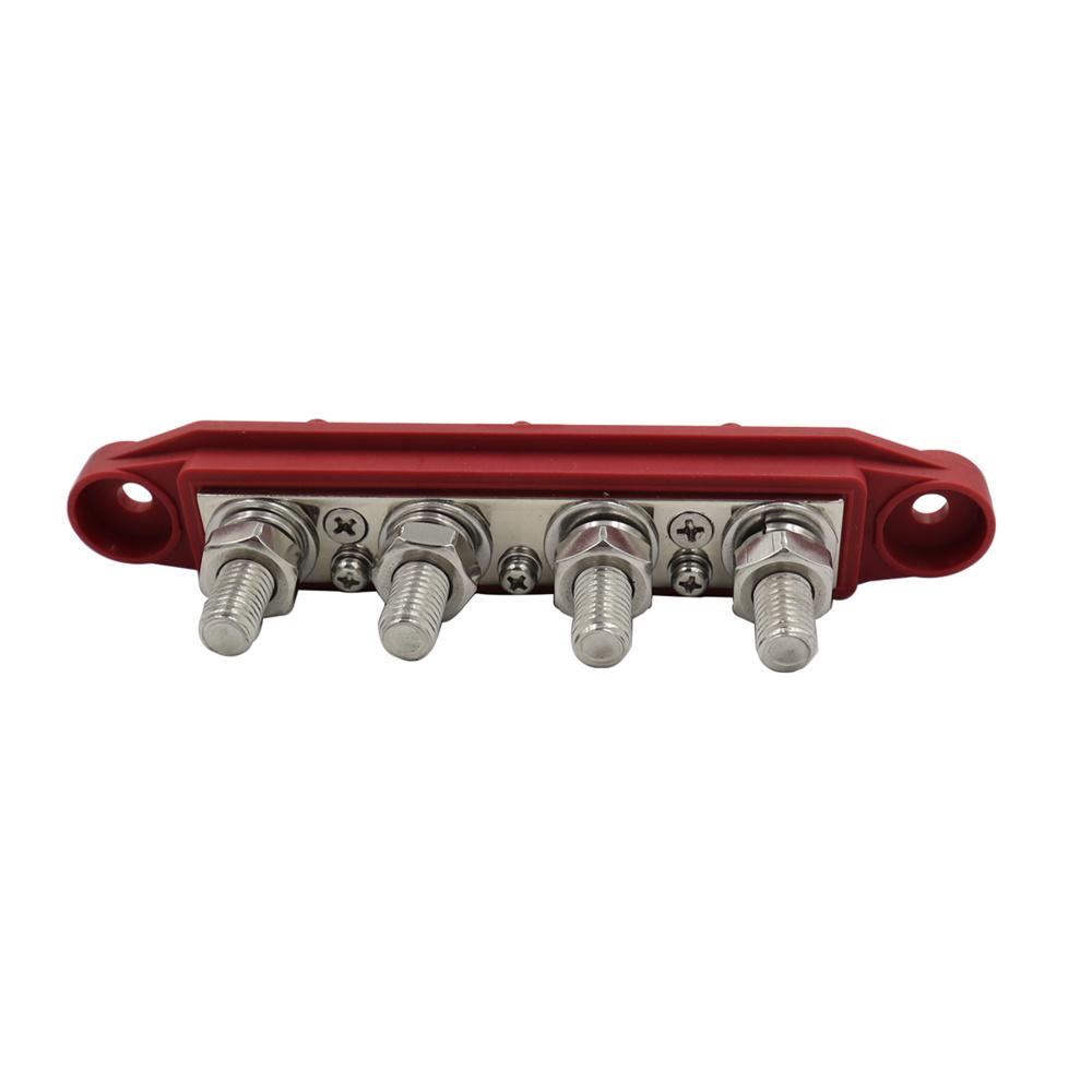 M10 3/8"  4 Stud Power Distribution Block for Car BUS Truck Boat RV 48V DC