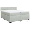 Maison Exclusive - Sommier à lattes de lit et matelas Gris clair 200x200cm Velours
