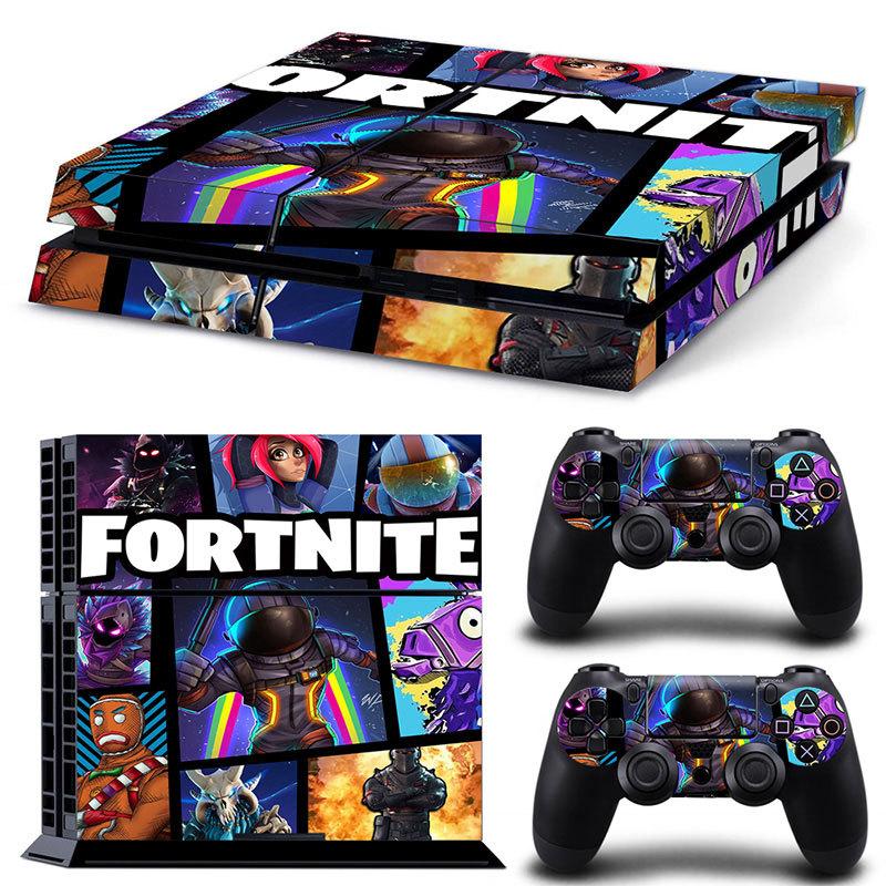 Fortnite Activity Console Stickers Designed for PS4 Anime Colour Decals Designed for PlayStation 4 Controller Gamepad Full Body Film Skin Children