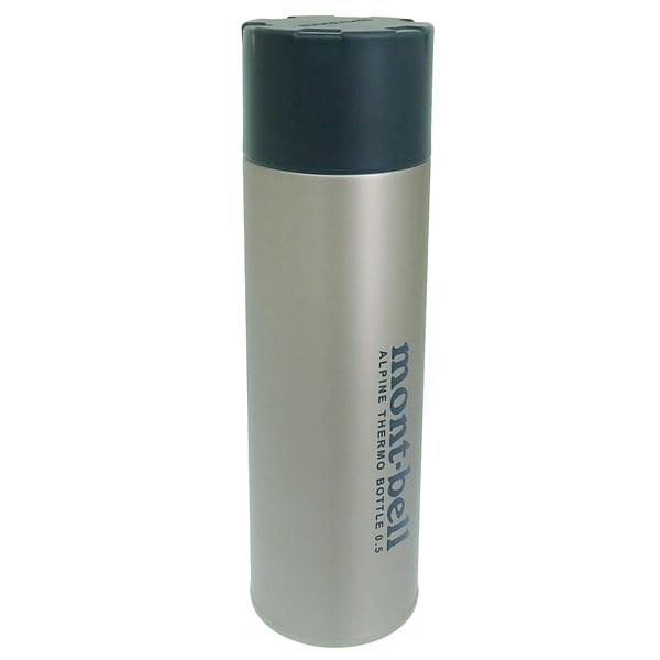 Montbell Alpine Thermo Bottle, 0.5L, Stainless Steel, for Men and Women, 1134167STNLS