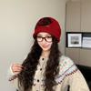 Face Slimming Slouchy Floral Beanie Hat Stretch Fit Women Thick Beanie Hat  For Women