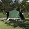 4 Person Dome Tent with Roof Green 505 x 450 x 248 cm