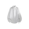 Dingfengbaoluo American Style Half-Zip Hoodie Men Autumn Loose Casual Stand Collar Long Sleeve Top