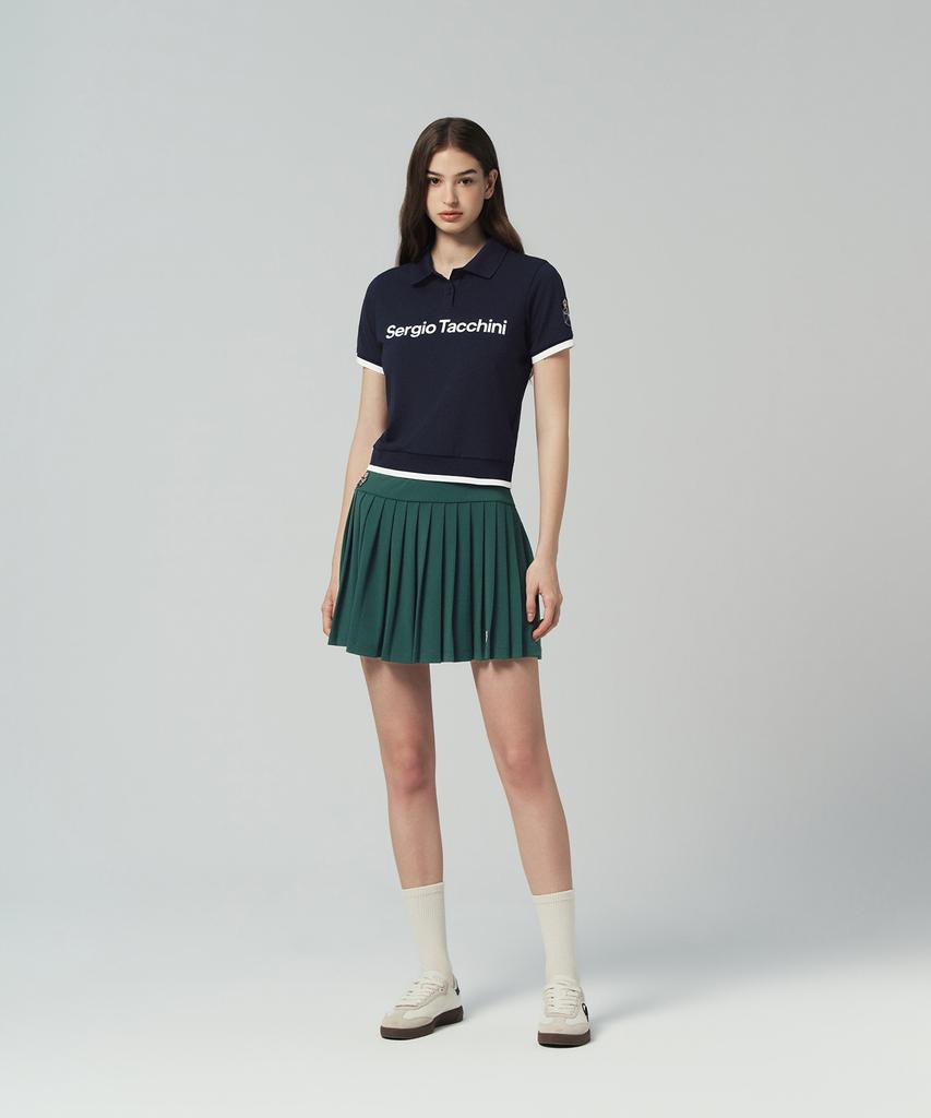 SERGIO TACCHINI W Mc Scratch Staff Pleated Skirt (D.Green)