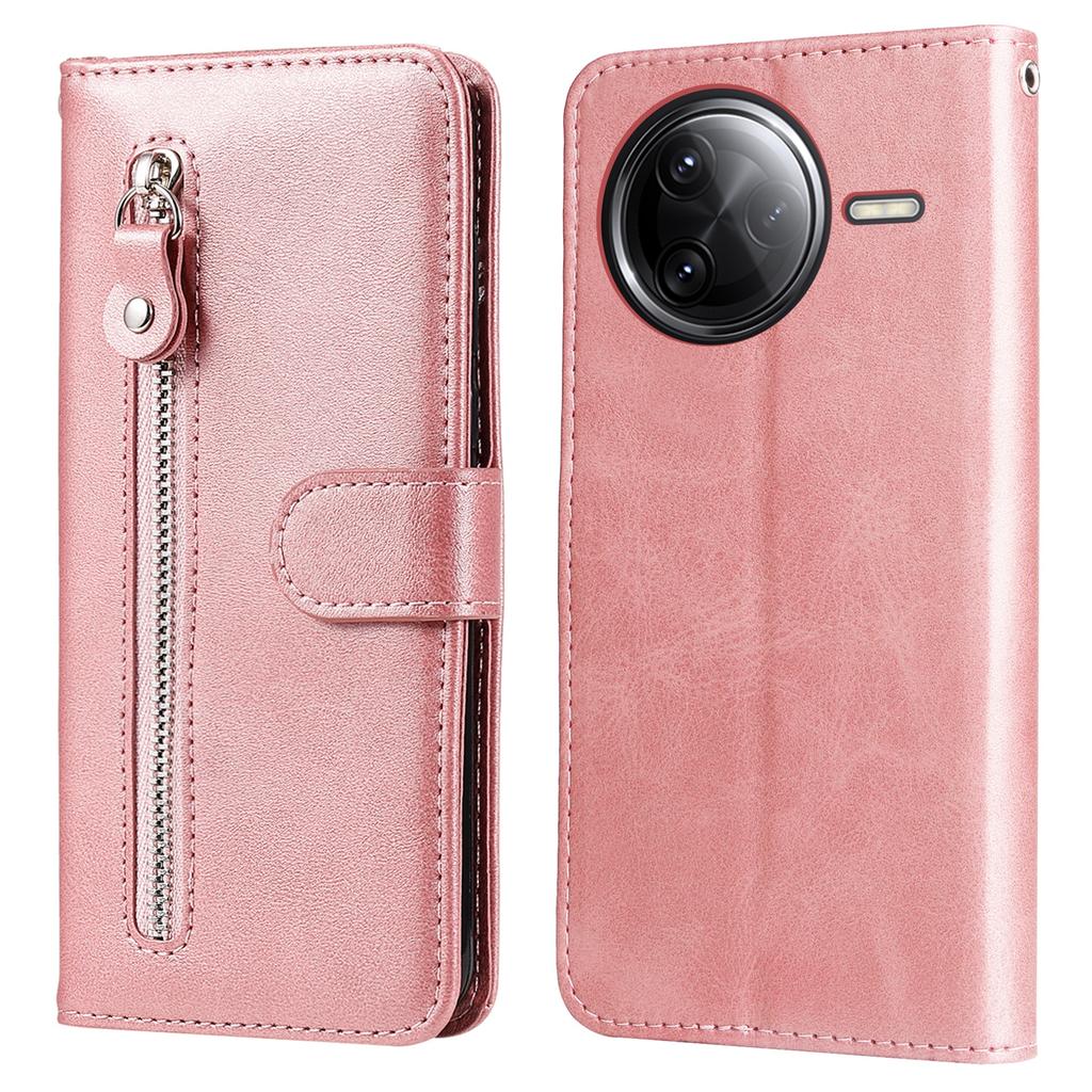 For Xiaomi Poco F7 Ultra 5G/Redmi K80 Pro 5G Case Zipper Wallet Calf Texture PU Leather Phone Cover