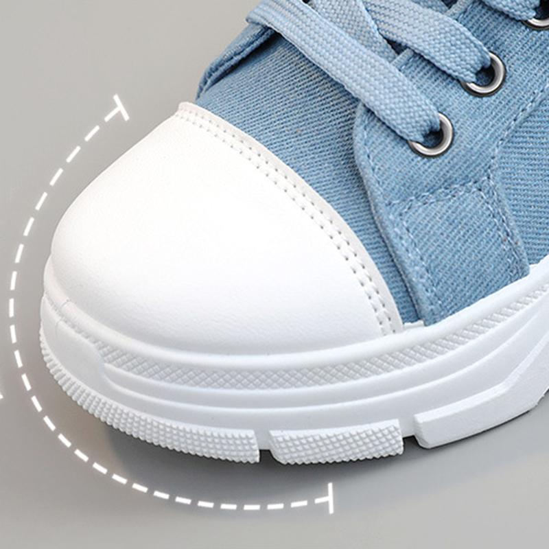 Canvas High Top Women's Shoes for Spring and Summer, Breathable Thick Sole, Height Increasing Casual Shoes, Martin Boots, Sports Shoes