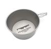 Titanium Sierra Cup Direct Fire Deep 600 ml Tsubame Sanjo Made in Japan Skládací rukojeť s váhou Venkovní kempingový vařič Velká kuchyňská nádoba