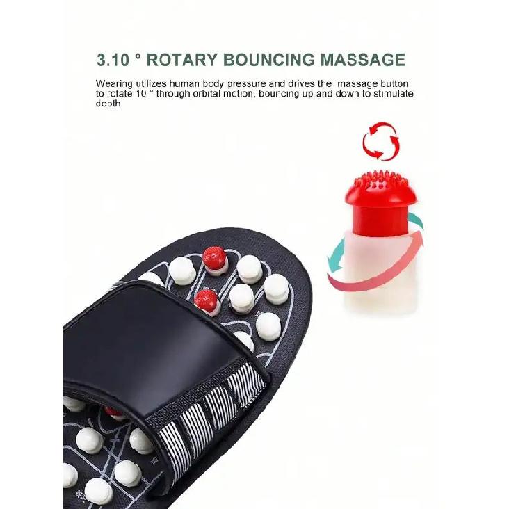 Acupoint Massage Slippers Sandal For Men Feet Chinese Acupressure Therapy Medical Rotating Foot Massager Shoes Unisex