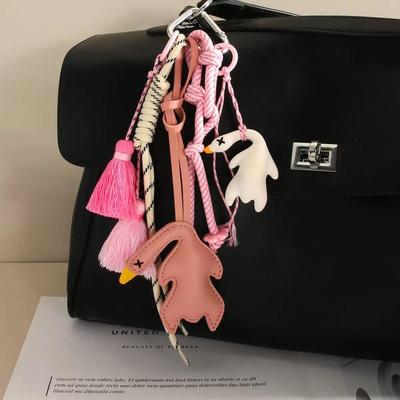 New Product Summer Roast Duck Puppy Croissant Pendant Love Heart Backpack Accessories Key Chain