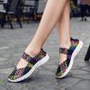 Women's Casual Running Breathable Knitted Mesh Fabric Dance Sneaker Shoes