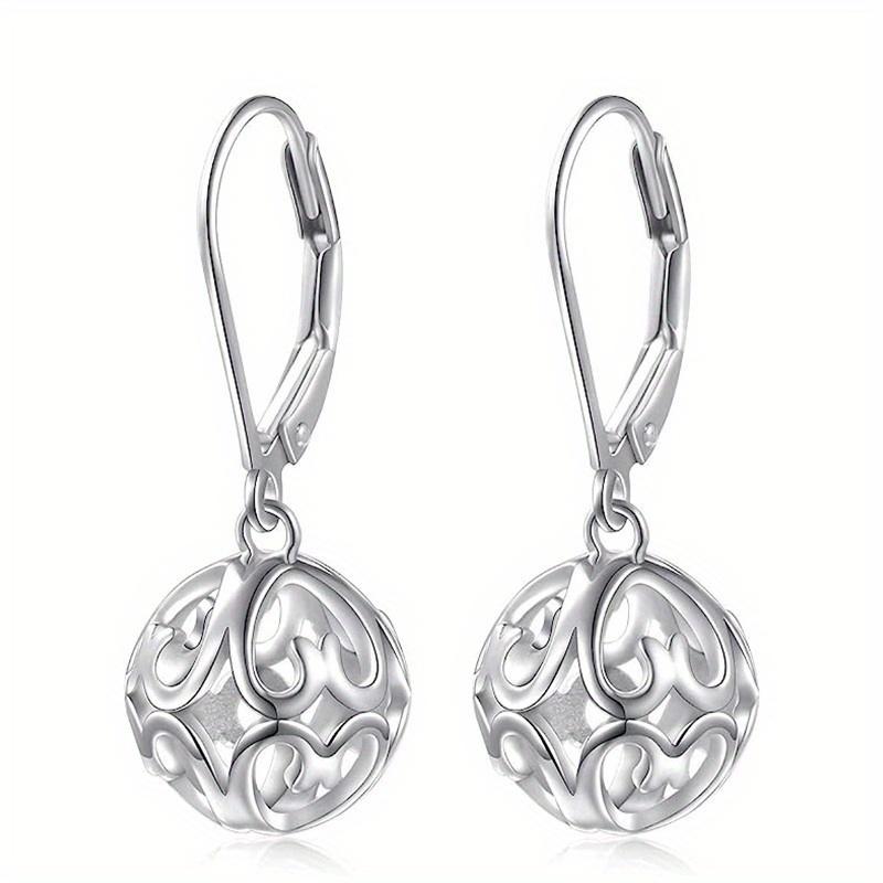 1 Pair of Fashionable and Exquisite Country Earrings, Geometric Hollow Texture Design, Fashionable Daily Matching Style