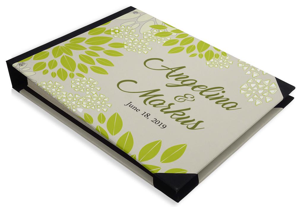 Darling Souvenir Blue Floral & Geometric Hardbound Cover Printed Anniversary Wedding Guestbook Scrap Book-7 X 9