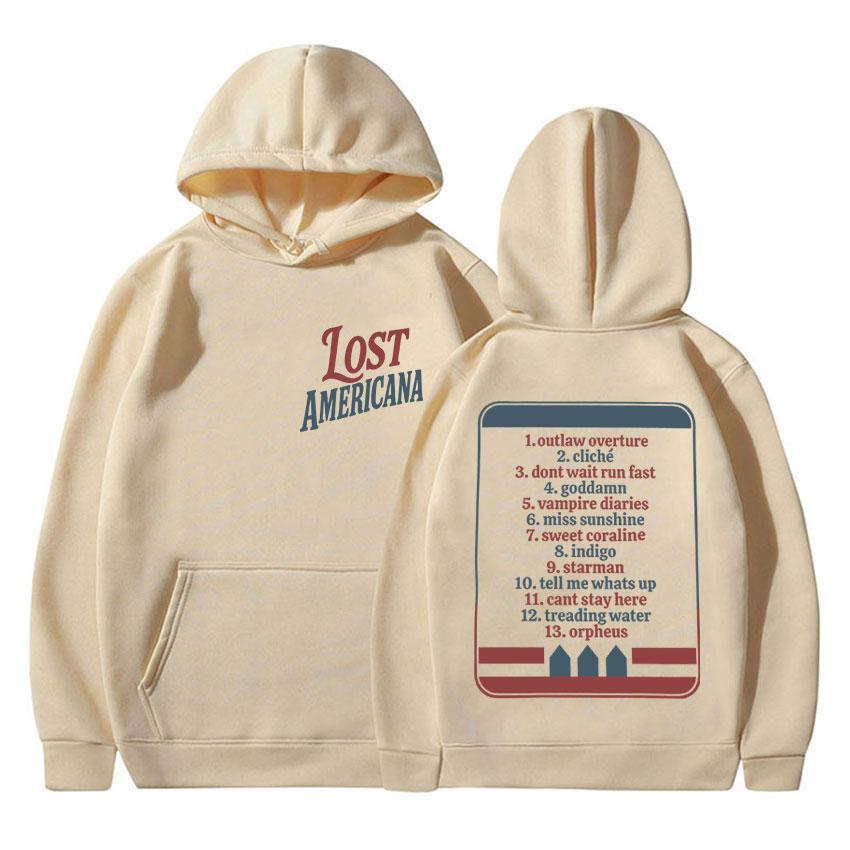 MGK Day Lost Americana Tour 2025 Γραφικό Φούτερ Άλμπουμ Ανδρικό Γυναικείο Vintage Oversized Φούτερ Hip Hop Γοτθικό Μακρυμάνικο Φούτερ