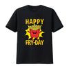 Happy Fry Day French Fries Lover T Shirt Vintage Washed Graphic Stretched Comfortable Versatile Unisex Soft Breathable
