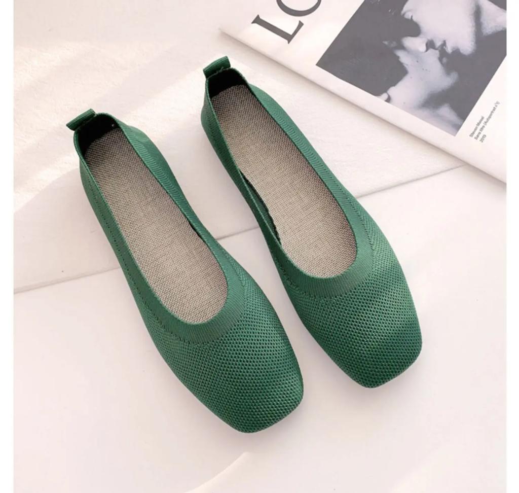 Frühling Sommer Damen Slipper Loafer Schlicht Bequem Mädchen Atmungsaktives Strick Flach Freizeitschuhe 7 Farben Bootsschuhe