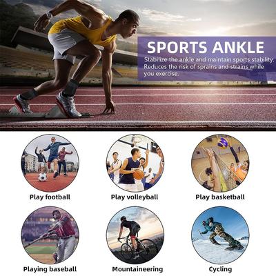 1 Stück Knöchelbandage Socken Atmungsaktive Kompressionsmanschette Verstellbare Wickel Stabilisator Für Arthritis Fitnessstudio Sport