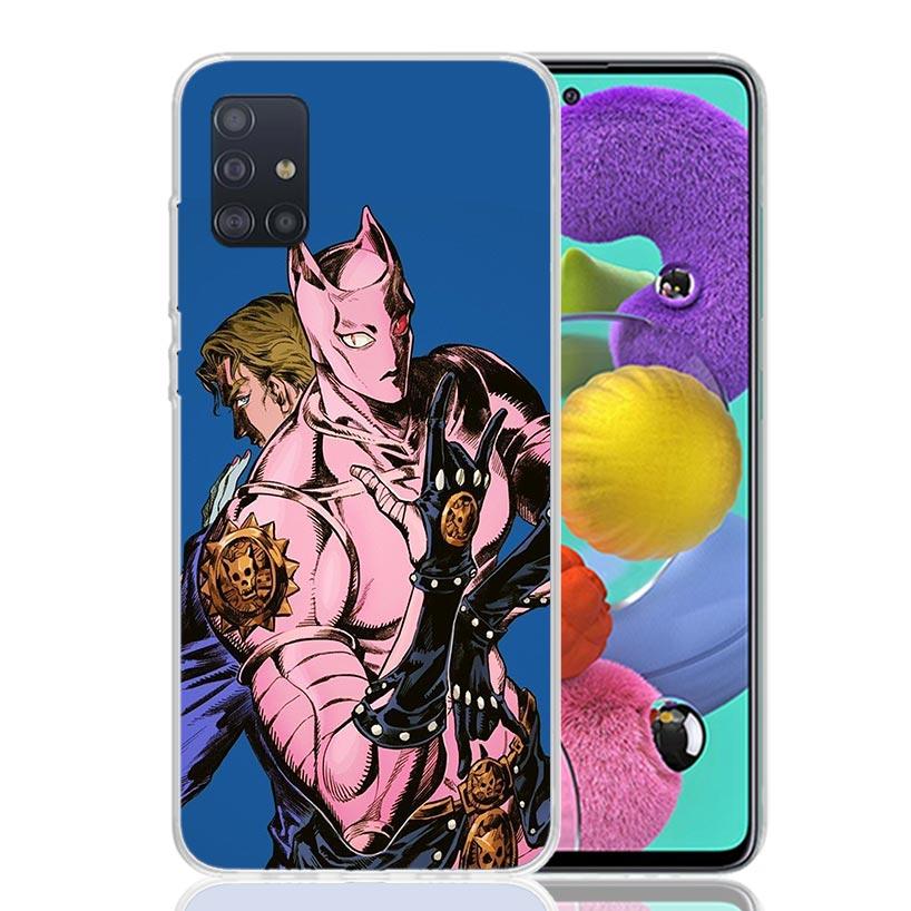 JoJo Adventure Killer Queen Phone Case For Samsung Galaxy A52 A32 A22 A12 A02S A50S A30S A51 A31 AA71 Note 20 Ultra 10 S10 Plus