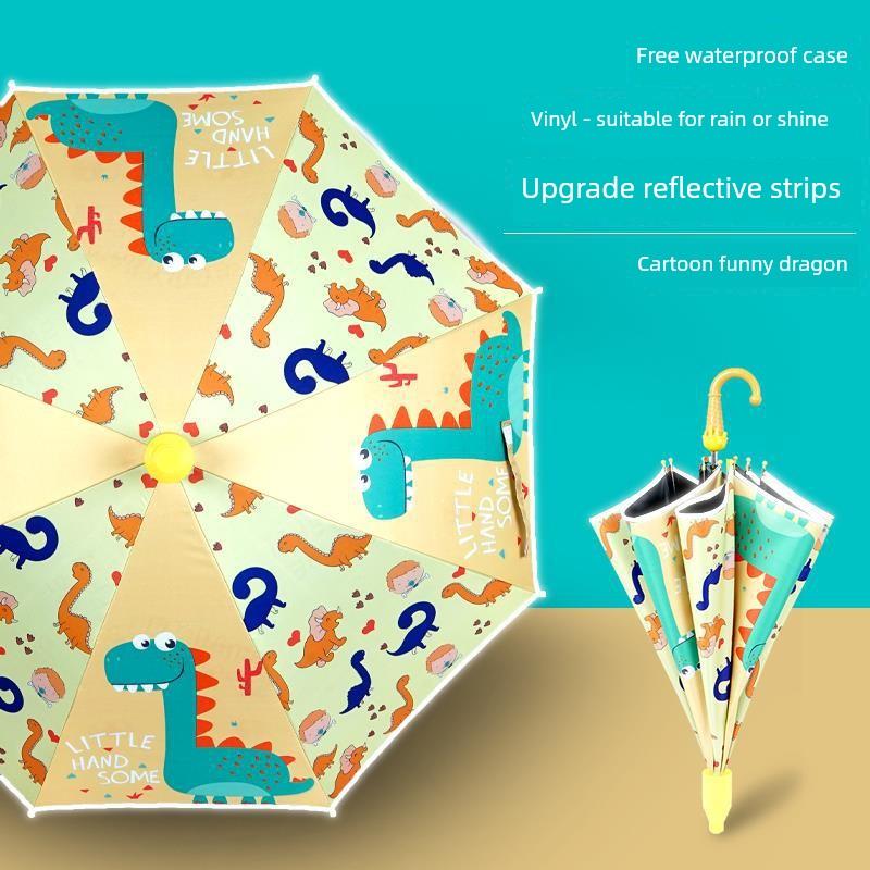 Children's Umbrella with Waterproof Cover, Vinyl Sun Protection, Automatic Sunshade Umbrella for Kindergarten and Primary School Students, Rain or