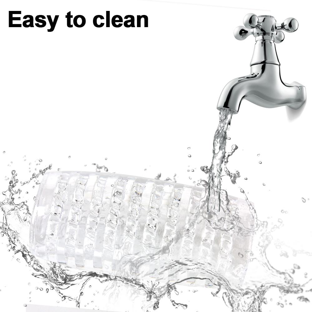 Transparentní mužská masturbátor umělá kočička vaginální pro muže 18 Glans Sací penis Pumpa Hroty Sexuální hračky na cvičení Erotika