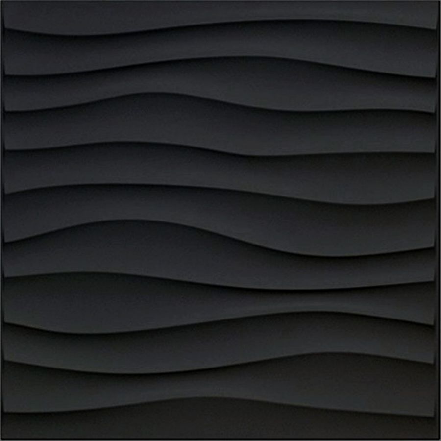 12pcs 3D Wall Panels for Indoor Wall decoration,PVC Pattern for Living Room Hall Bedroom Hotel Office,black,30.48 Cm X 30.48 Cm