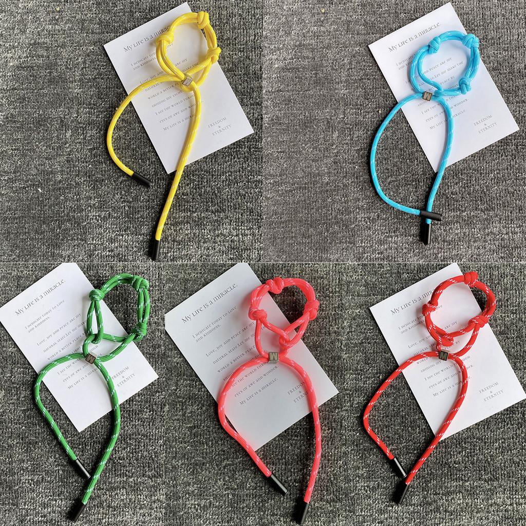 Elegant Couple Bracelet Nylon Rope Braided Wristchain Adjustable Length Bangle Unisex Wristband Jewelry for Daily Wear