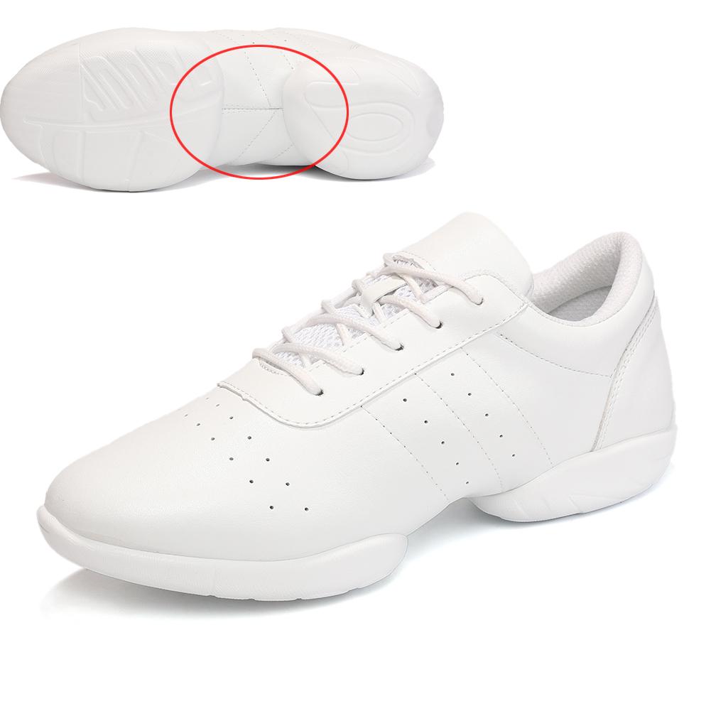 White Athletic Aerobics Competitive Cheerleading Training Sport Shoes for Women and Men