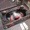Durable Halloween Clown Doormat: Dirt & Wear-Resistant, Easy-Clean Entryway Floor Mat.