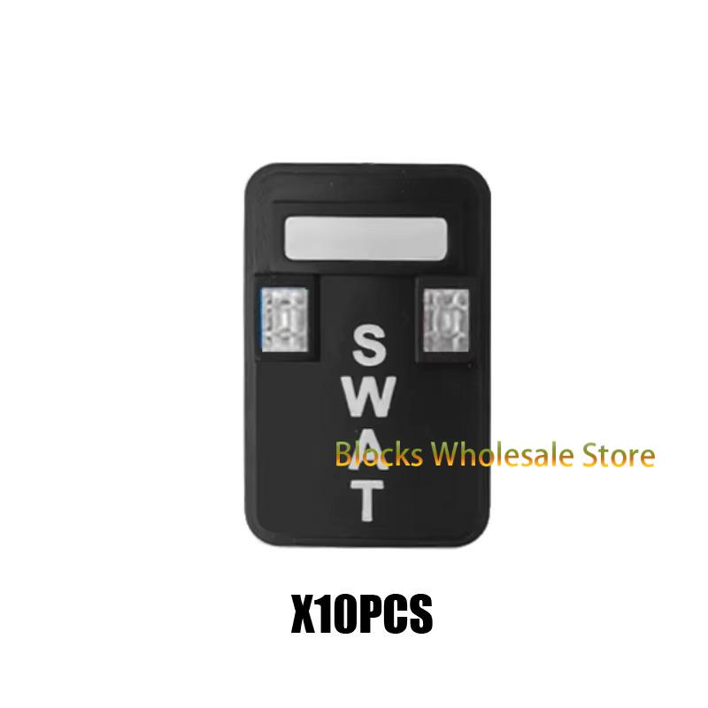 

MOC Военный спецназ Полицейский Солдат Пуленепробиваемый щит Строительные блоки Кирпичи Фигурки Армейское оружие DIY Аксессуары Кирпич Детские игрушки