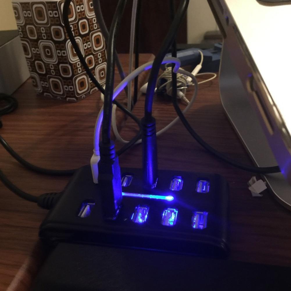 Exceptional 10 Port High Speed Extension Cable Usb 2.0 Double Row Hub Adapter For Laptop Pc