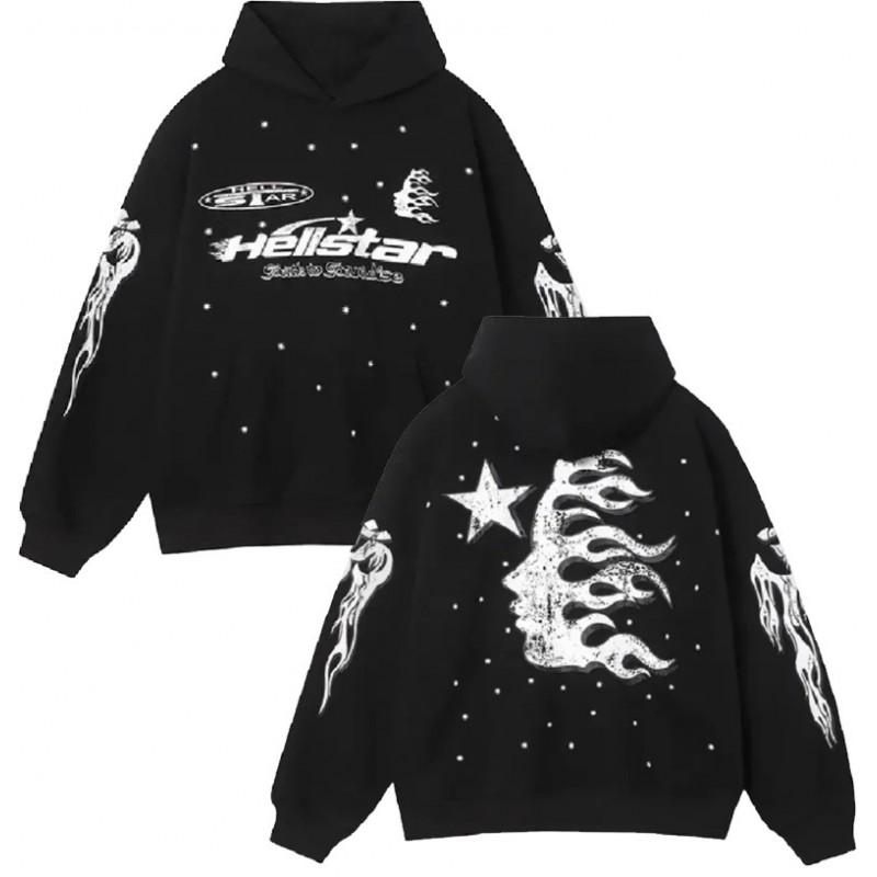 Y2K Streetwear Hoodie Men - Oversized Punk Harajuku Style Printed Sweatshirt 2026