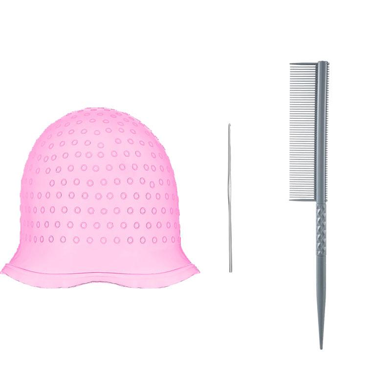 

1 комплект Парикмахерские шапочки для окрашивания волос с металлическими крючками Многоразовые Профессиональные Парикмахерские Остроконечные расчески для укладки с хвостиком Аксессуары