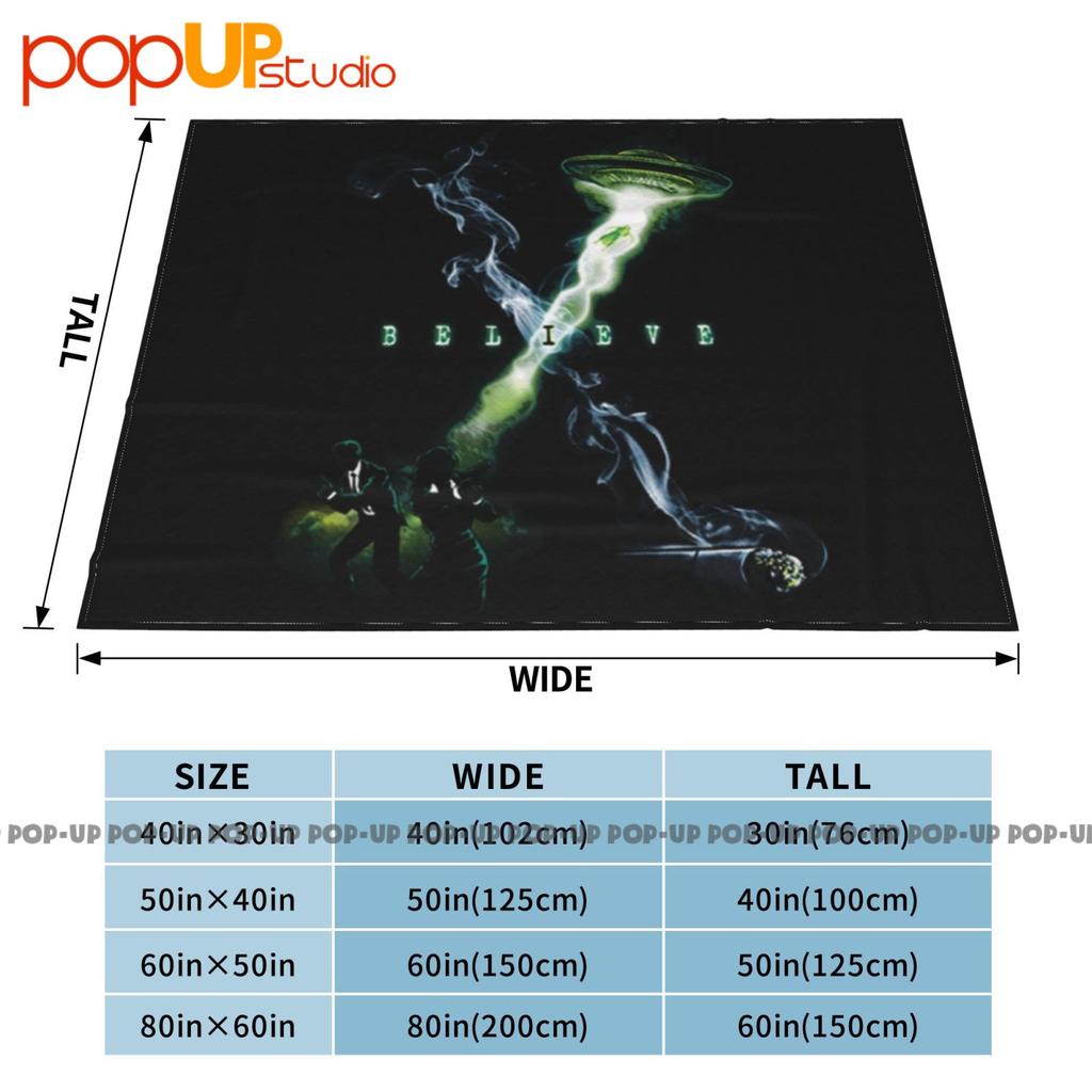 I Believe Alien Ufo Fox Mulder Dana Scully Smoking Man The X Files Ultra-Soft Blanket Quilt Winter Sofa Cover Bed Covers