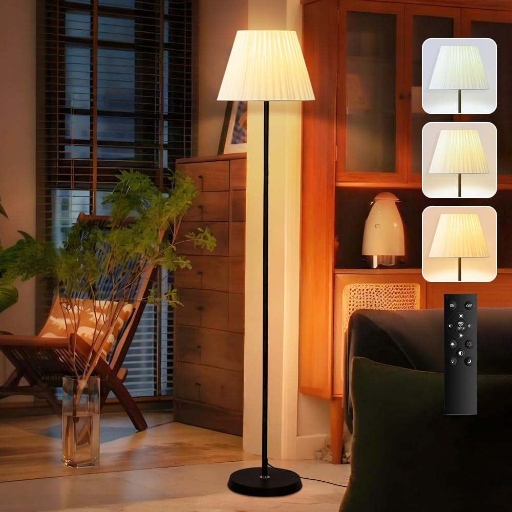Arayuru Stand Pleated Floor Standing Floor Vintage Interior Interior Foot Remote Control LED Bulb Scandinavian Lighting, Design, Light, Lamp, Like,