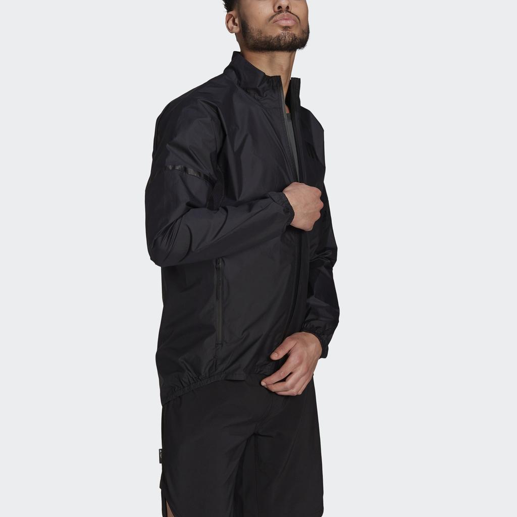 Adidas Parley Outdoor Windproof Stand Collar Jacket Men Jackets Black H31074