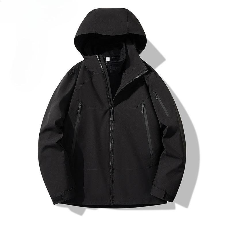 Three-in-one Jacket Outdoor Windproof and Rainproof Two-piece Mountaineering Suit for Men In Autumn and Winter