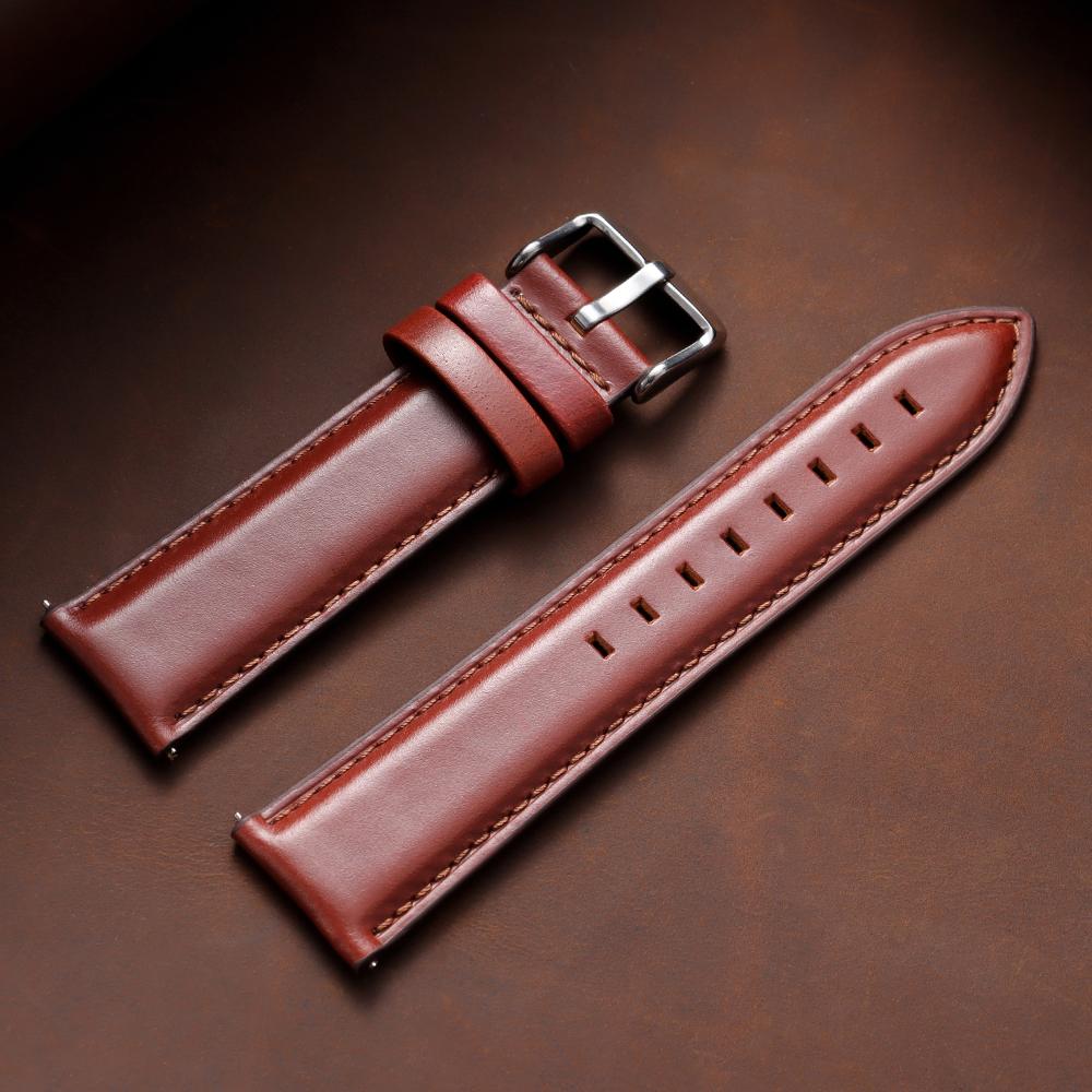 Schnellwechsel Echtes Rindsleder Uhrenarmband 12/13/14/17/18/19/20/22mm Armband für Omega Schwarz Braun Dornschließe Armbanduhr Band