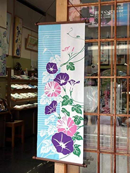 Dyeing Anbo Hand Towel Glory In Full Authentic Dyed Cotton Made In 35cm X 100cm "Morning Bloom, Cool" 100% Tokuoka, Japan,