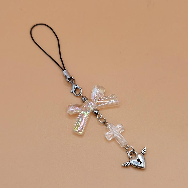 Funky Y2K Hand Beaded Phone Keychain Charm Strap Kawaii Cute Chain Lanyard Pendant Girl Gift for IPhone/Samsung/HUAWEI