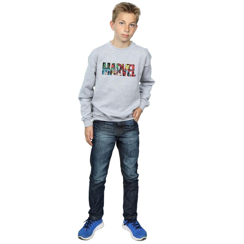 Marvel Comics Boys Character Infill Logo Sweatshirt
