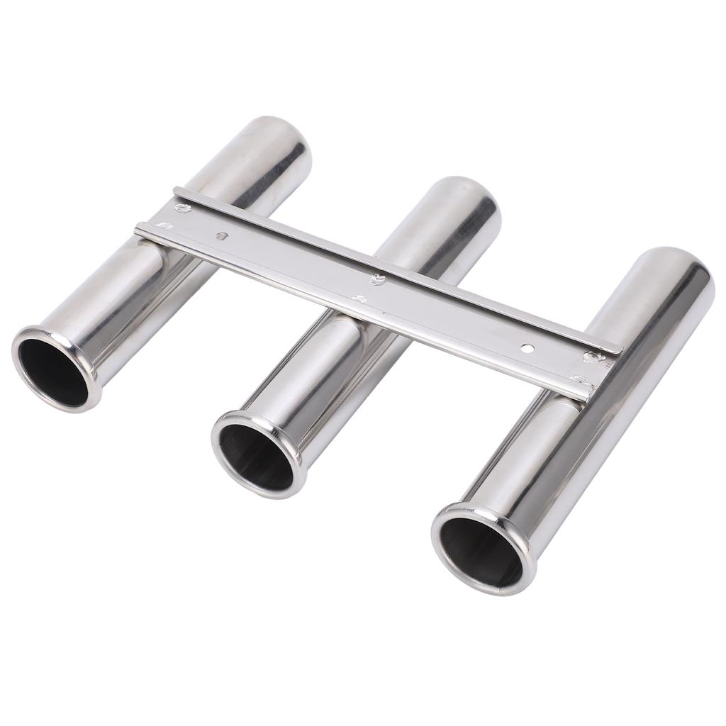 3 Tube Boat Fishing Rod Holder 304 Stainless Steel Fishing Rod Rack for Marine Yacht Ships