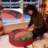 Wreath Storage Sturdy Carry Handle Containers 600D Oxford Christmas Wreath Storage For Christmas Clothes Ornament Packing