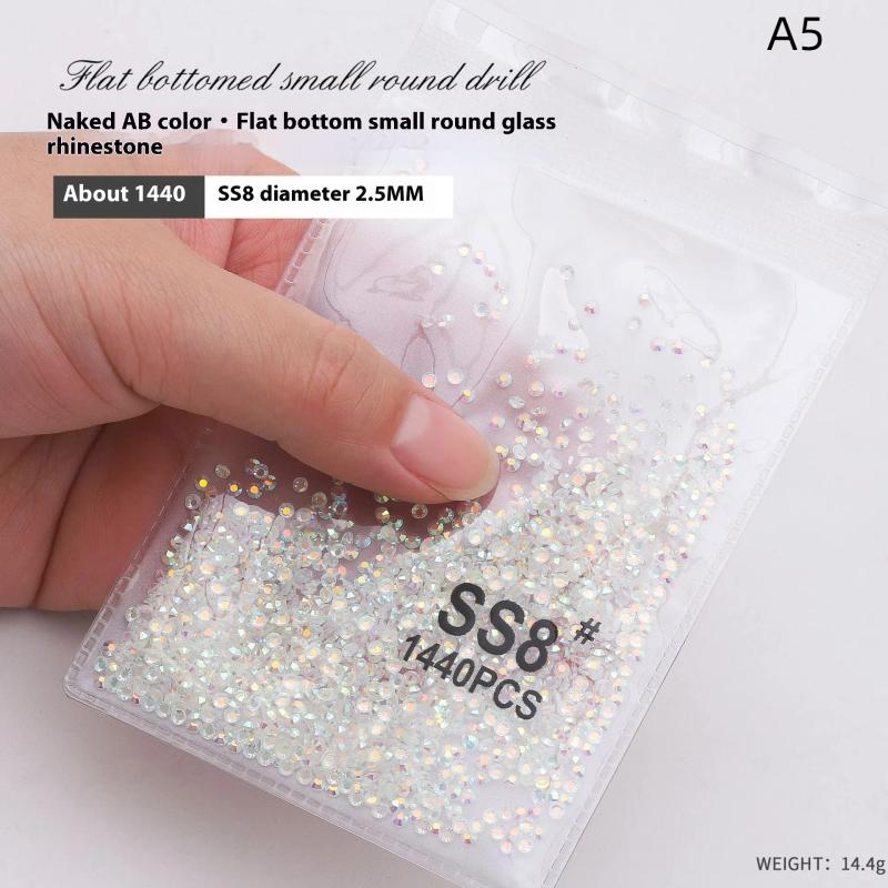 Gemischte AB Flachboden Farbe Nagel Strasssteine Glanz Nagelzubehör Nagelkunst DIY Nägel Zubehör Dekoration Charms