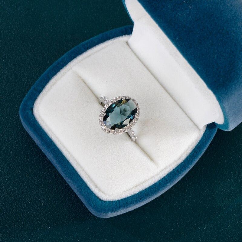 BELLA BOX Elegant Oval Zircon Lady's Finger Ring Party Gorgeous Wedding Anniversary Gift Good Quality Women Fashion Jewelry