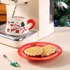 2025 New Ceramic Holiday Mugs Covered and Spattered Ideal for Christmas Gifts and Birthday Presents Coffee Cups Set