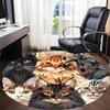 1PC Cats Felines Office Round Area Rug, Indoor Mat Suitable For Office, Under Office Chairs Bedroom Living Room Home Decor, Room DecoT1223069