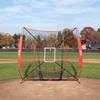 7x7 Ft Baseball Softball Practice Net, Portable Baseball Training Net for Hitting Batting Catching Pitching, Backstop Baseball Equipment Training Aids