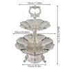 1 Double Tray European Metal Style With Base Suitable For Compact Dishes Snacks Snacks Exquisite Tabletop Crafts