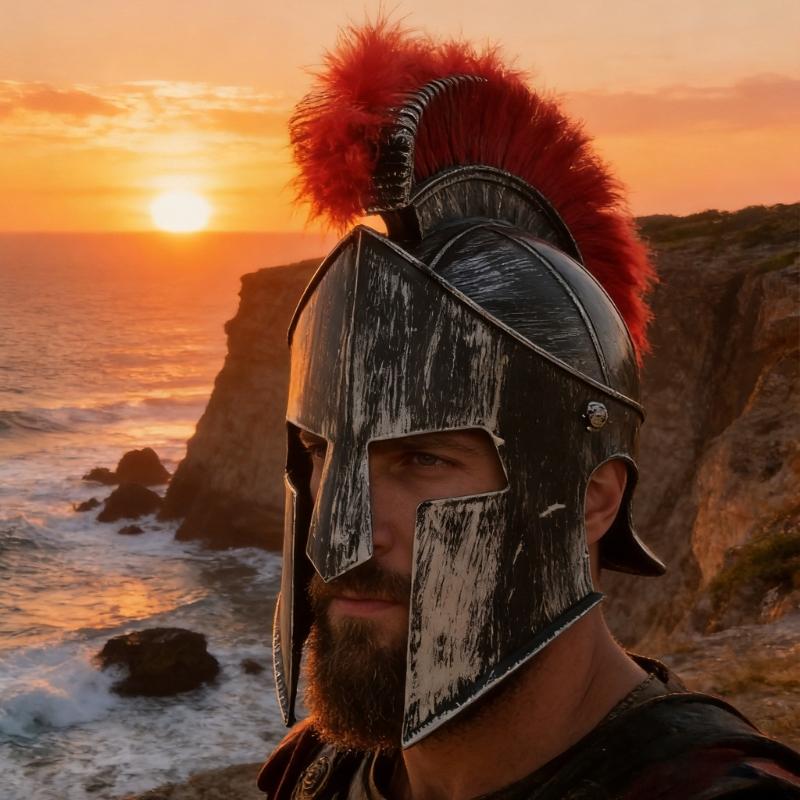Plastic Spartans Helmet For Adults Lightweight Roman Fighter Costume Accessory Perfect For Halloween Parties And Cosplay