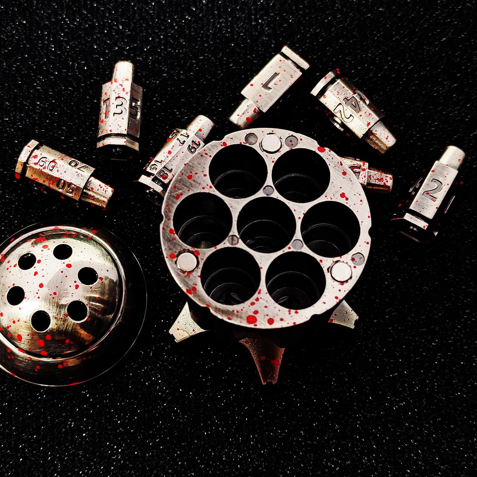 

Metal Bullets With Rotating Zoster Cylinders Polyhedral Dice Segpunk Coc Run Board Game Device For Kids Good Gift
